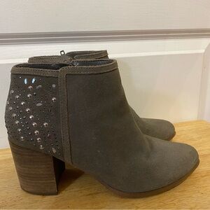 Fergie Taupe Ankle Booties with Studded Detail